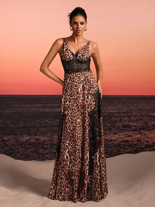 halyra sleeveless lace leopard maxi dress 12