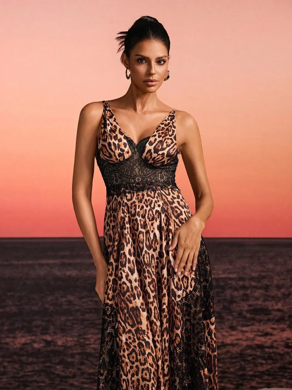 halyra sleeveless lace leopard maxi dress 13
