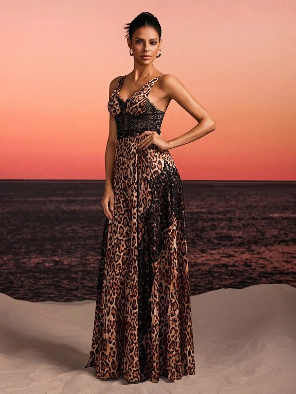 halyra sleeveless lace leopard maxi dress 15