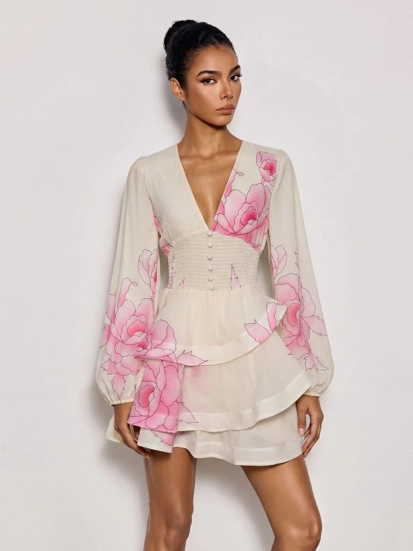 haylor v neck floral mini dress 12