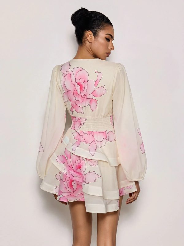 haylor v neck floral mini dress 13