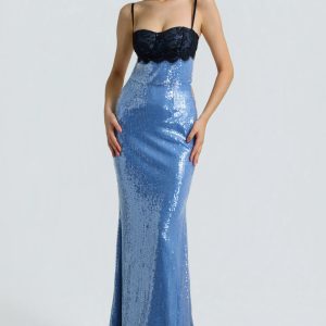 kayvor spaghetti sequin maxi dress 111 kayvor spaghetti sequin maxi dress 111