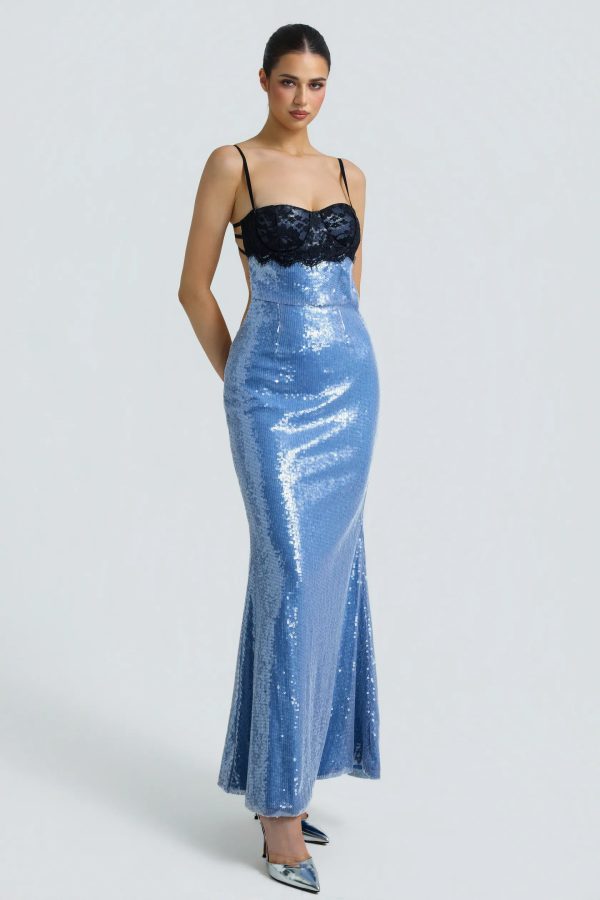 kayvor spaghetti sequin maxi dress 222