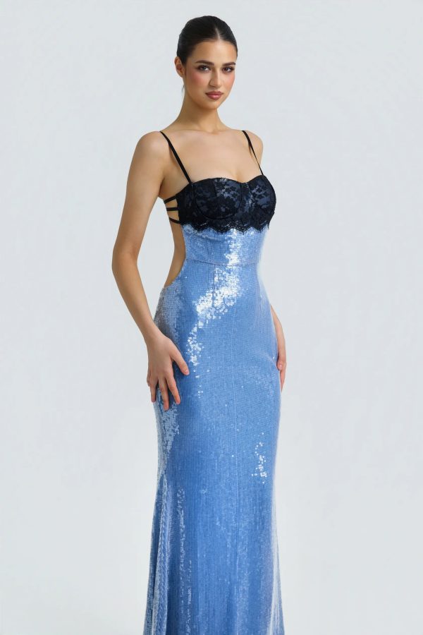 kayvor spaghetti sequin maxi dress 333