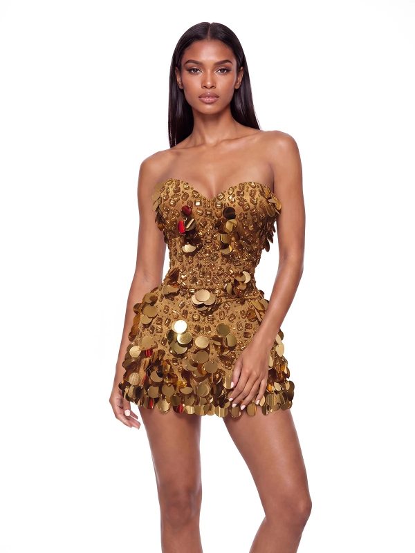 kynoque crystal sequin mini dress 12