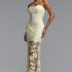 livana strapless floral embroidery sheer mermaid maxi dress 11