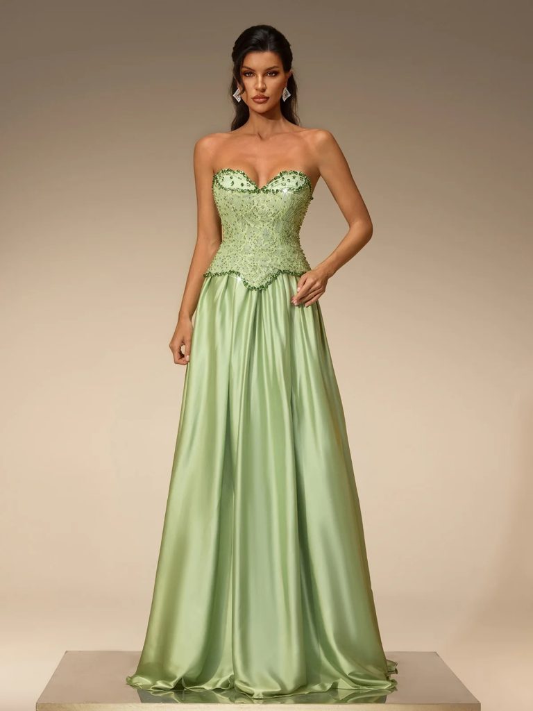 lorvena strapless crystal satin maxi dress 11