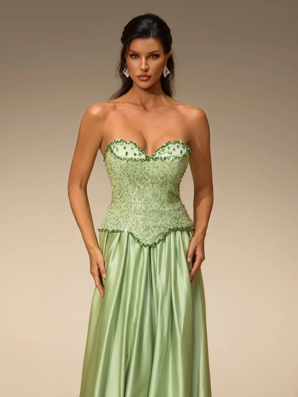 lorvena strapless crystal satin maxi dress 13