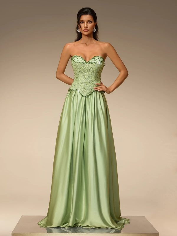 lorvena strapless crystal satin maxi dress 14