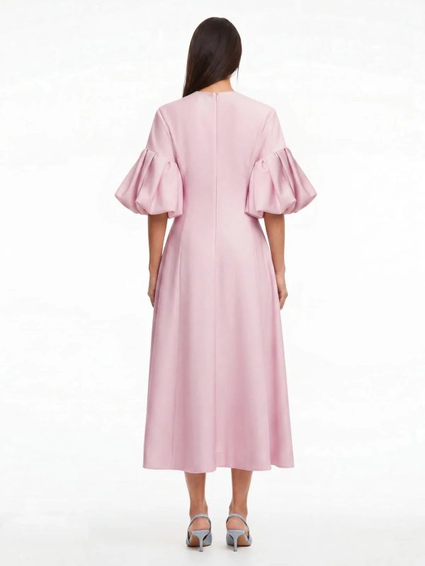 luvric puff sleeve floral midi dress 14