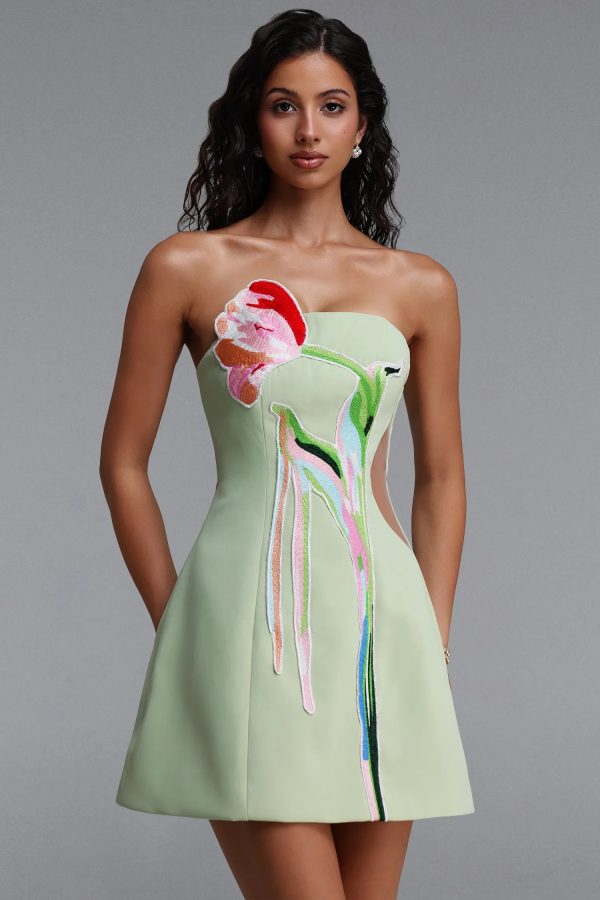 luvric strapless flower mini dress 12