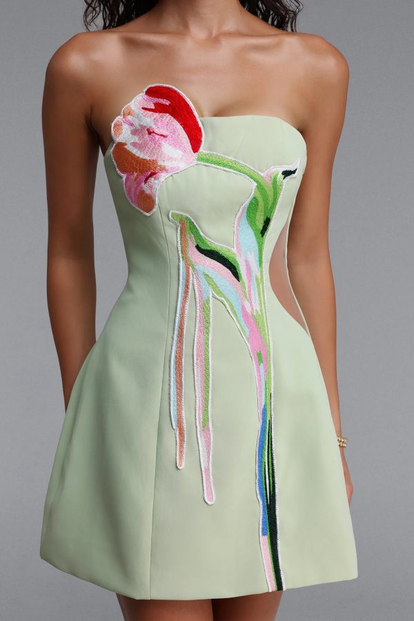 luvric strapless flower mini dress 13