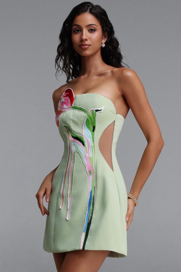 luvric strapless flower mini dress 14
