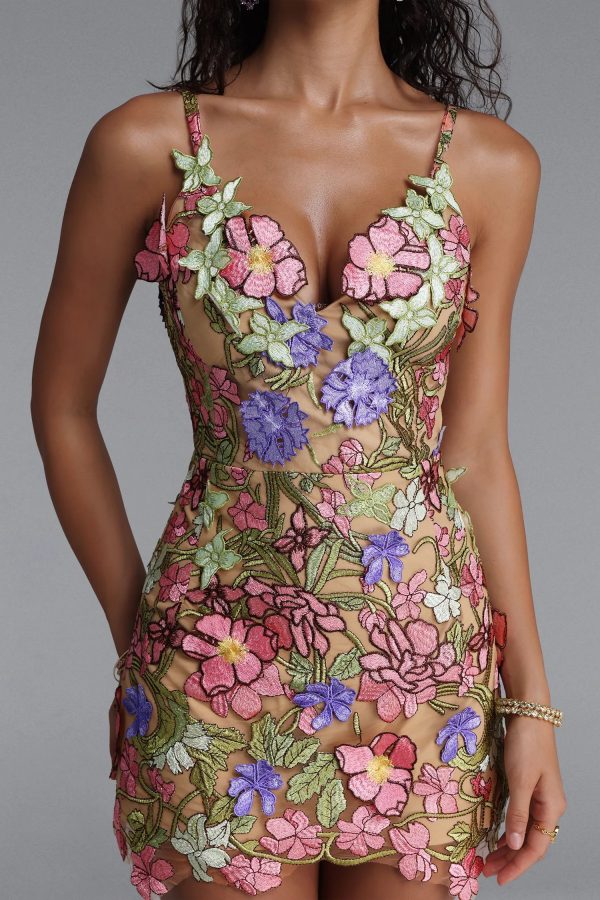 magdalena romantic floral spaghetti strap floral mini dress 13