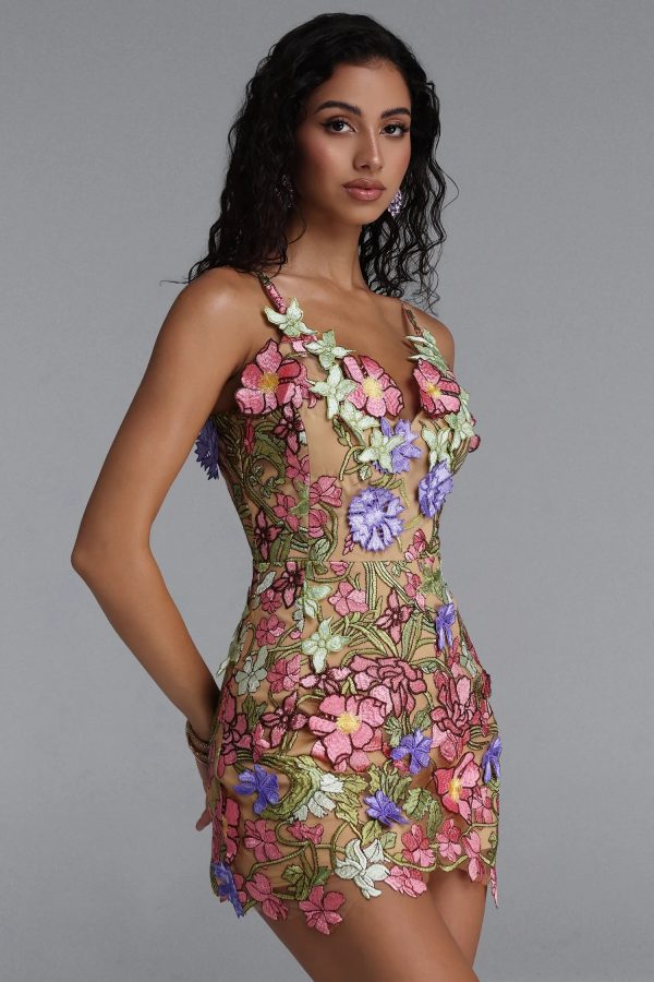 magdalena romantic floral spaghetti strap floral mini dress 14
