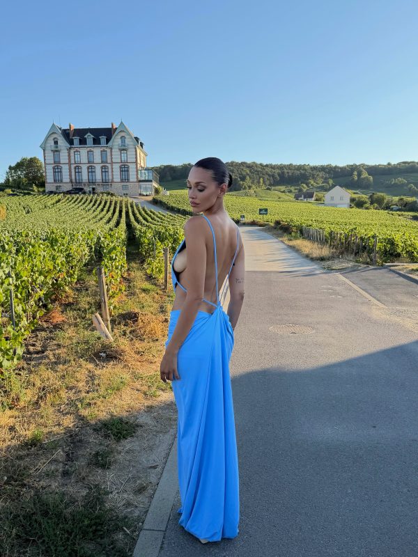 norvalen backless cutout draped maxi dress in blue 33