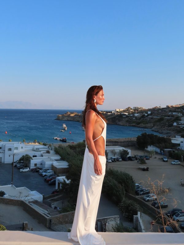 norvalen backless cutout draped maxi dress in white 21