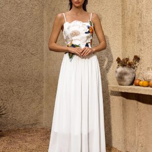 noryxel spaghetti flower maxi dress in white 11 noryxel spaghetti flower maxi dress in white 11