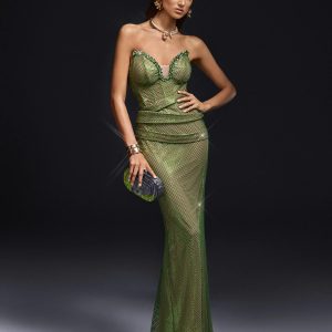 oldie strapless rhinestone mesh maxi dress 11