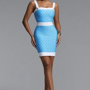 parry rhinestone bandage mini dress 11