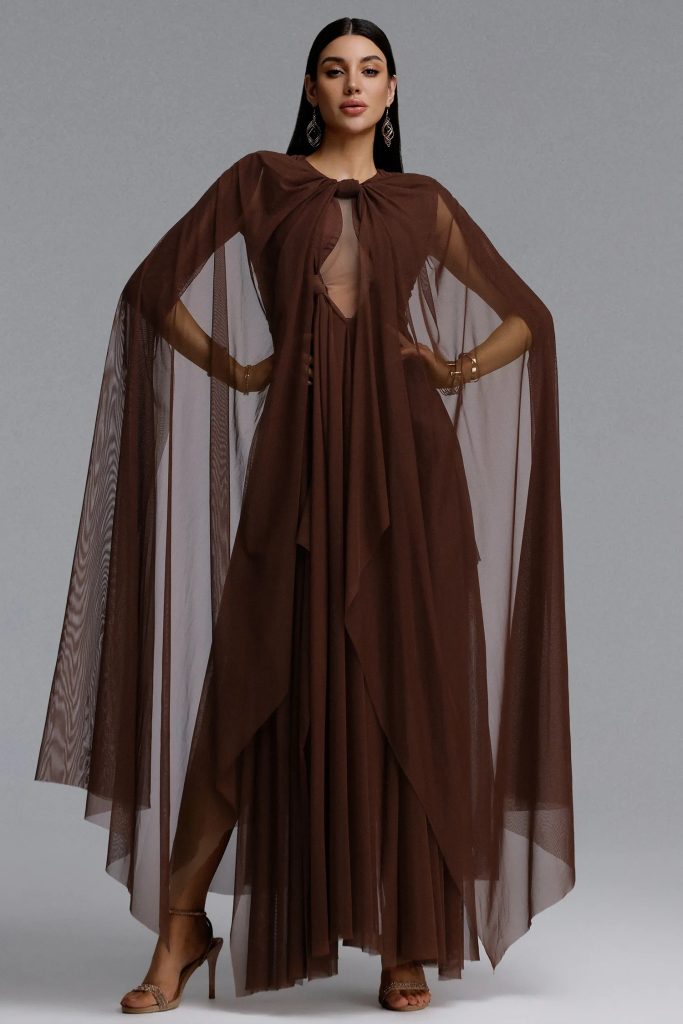 paul vintage halter twist knot cutout flowing panel maxi dress 11