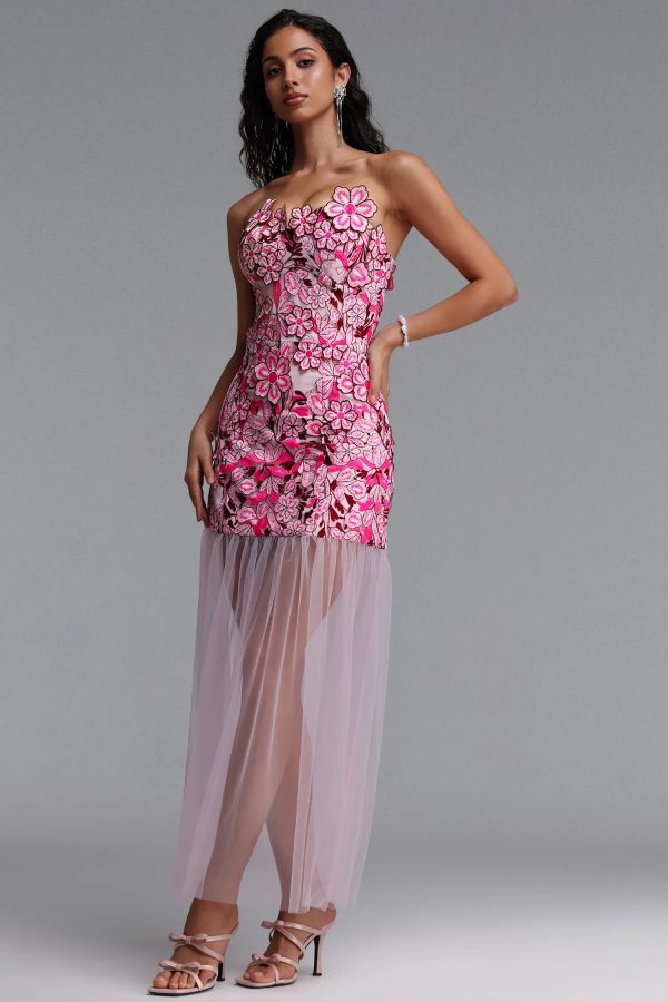 raxa embroidered floral midi dress 15
