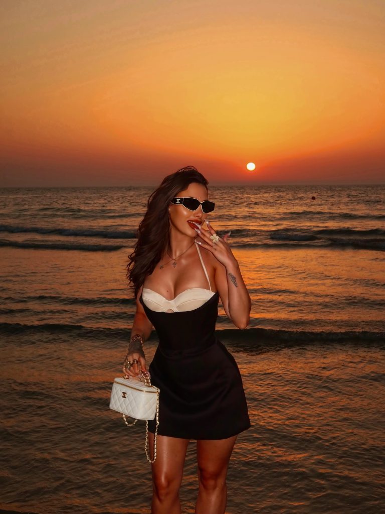 rethan spaghetti mini dress in black 11