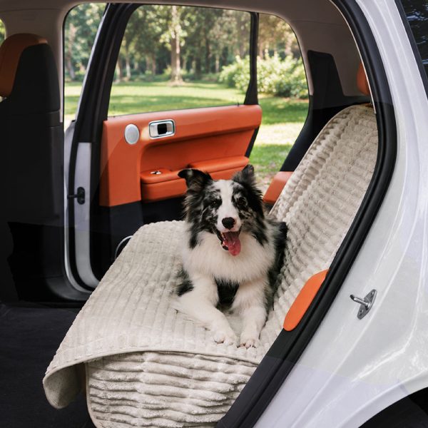 ribbed plush waterproof dog car seat cover 16