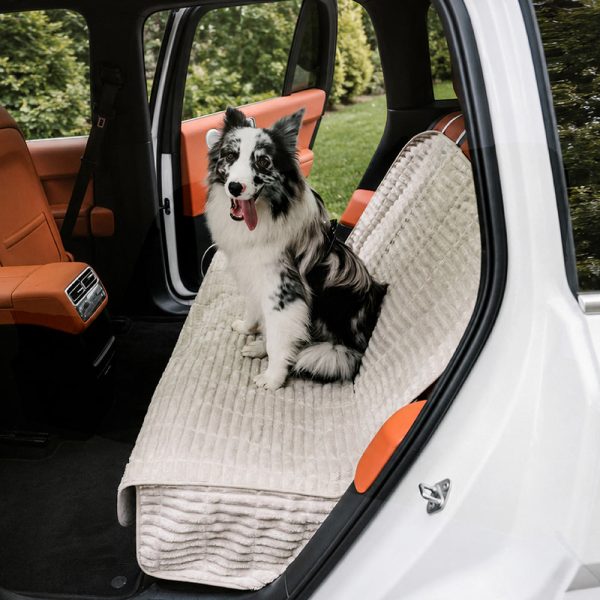ribbed plush waterproof dog car seat cover 17