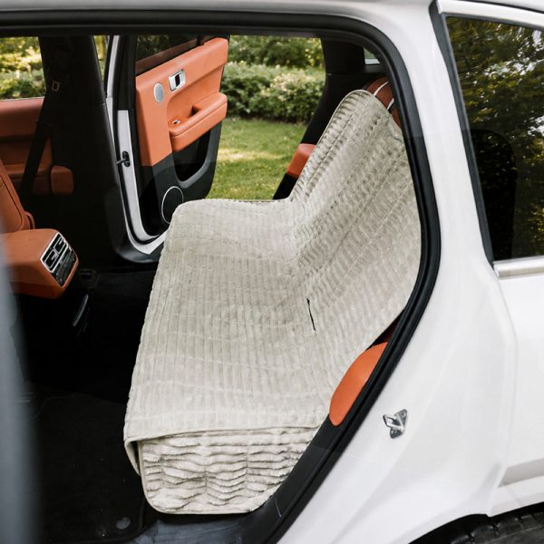 ribbed plush waterproof dog car seat cover 19
