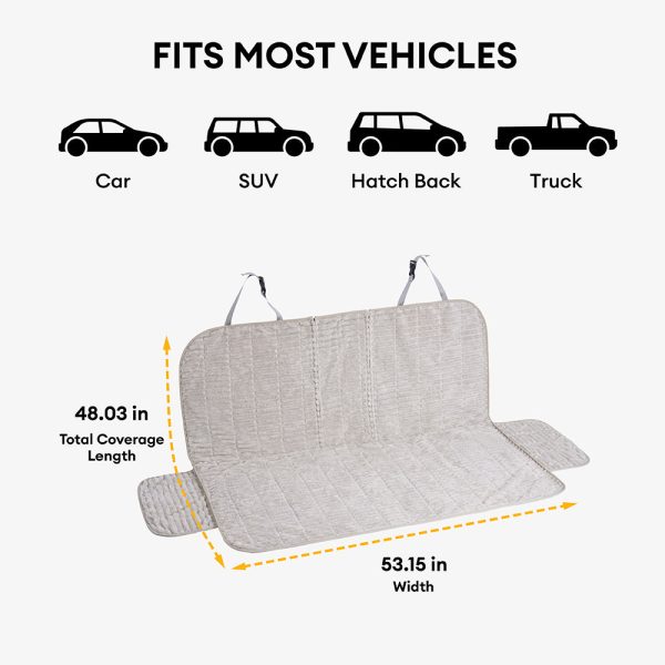 ribbed plush waterproof dog car seat cover 24