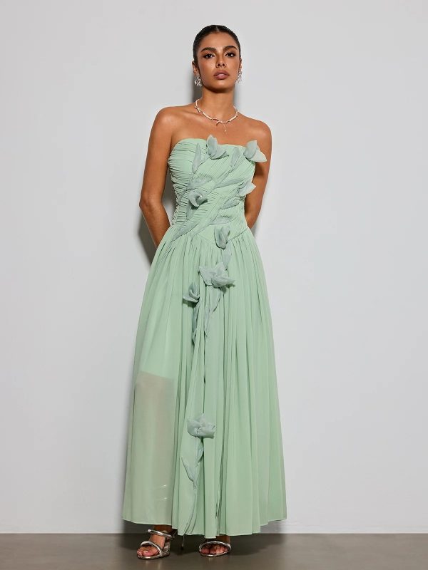 rosary strapless flower maxi dress 12