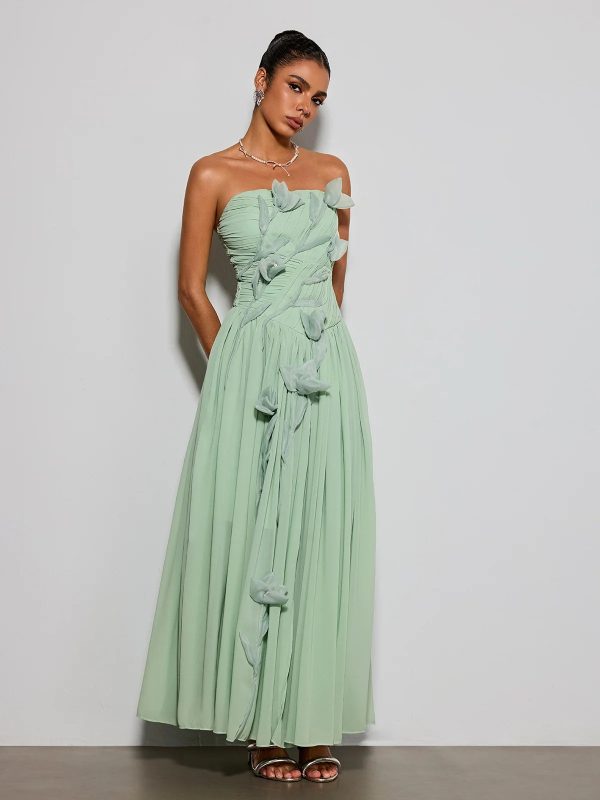 rosary strapless flower maxi dress 14
