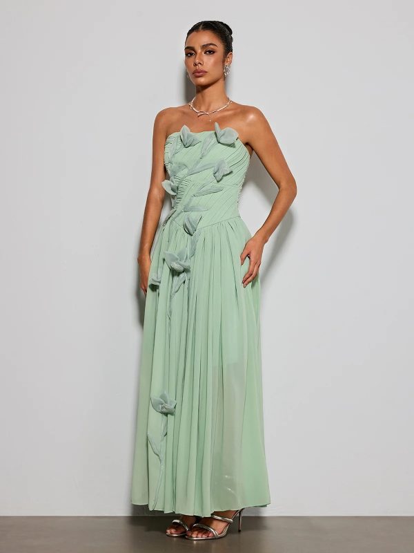 rosary strapless flower maxi dress 15