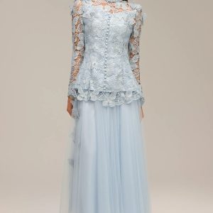 sabina long sleeve folds lace butterfly top & skirt two piece set 11 sabina long sleeve folds lace butterfly top & skirt two piece set 11