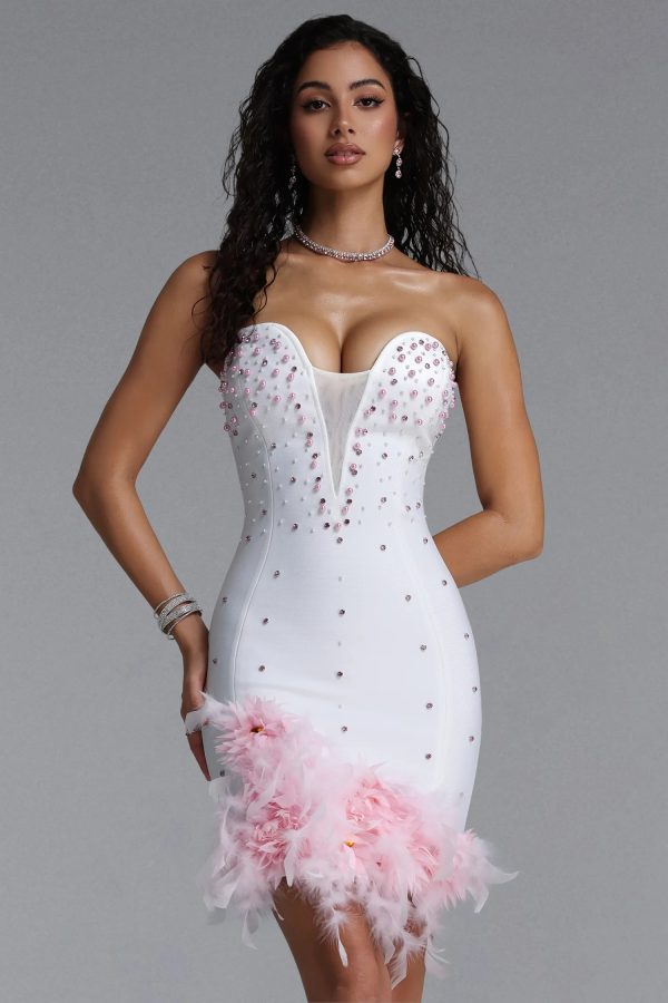 sadala floral beading bandage mini dress 12