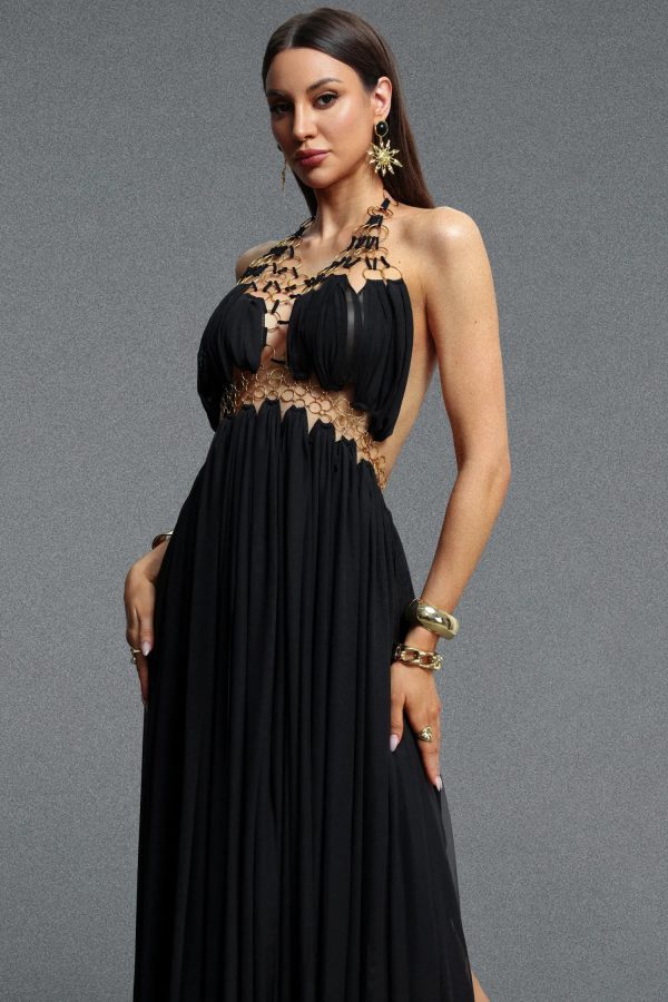 sevionx backless cutout maxi dress in black 33