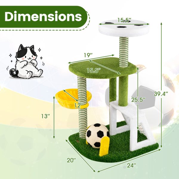 soccer themed modern cat tree 18