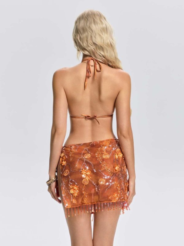 tavoris flower sequin fringe skirt set 16