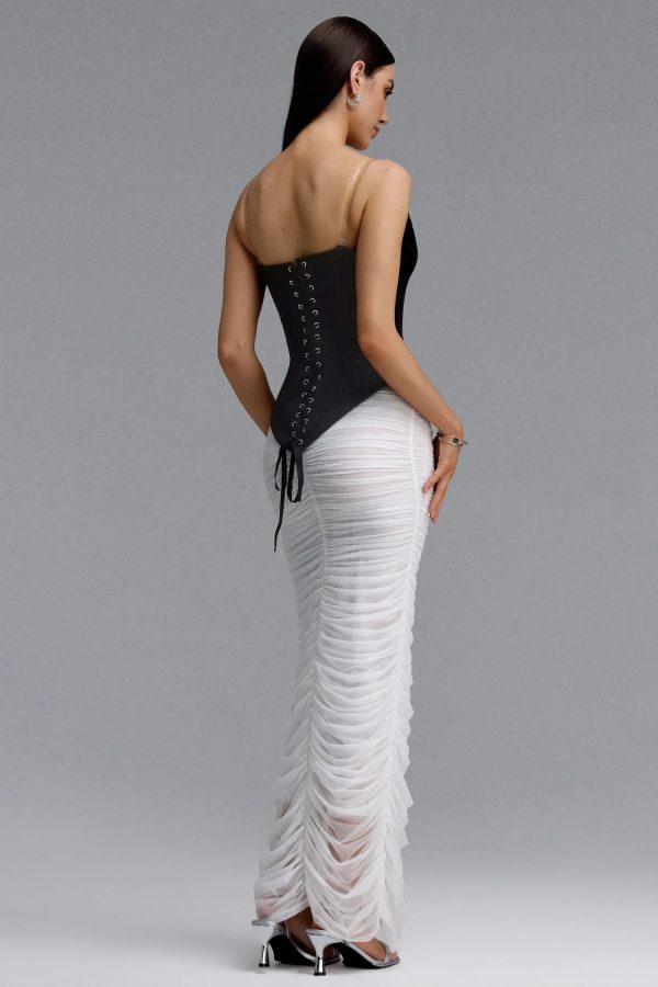 temaie rhinestone two piece maxi dress 16