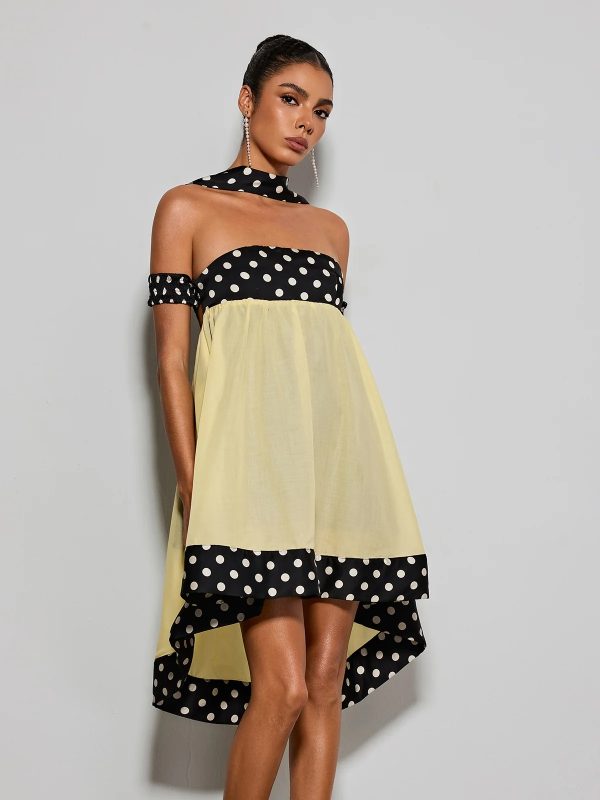 velvandis off shoulder dot mini dress 15