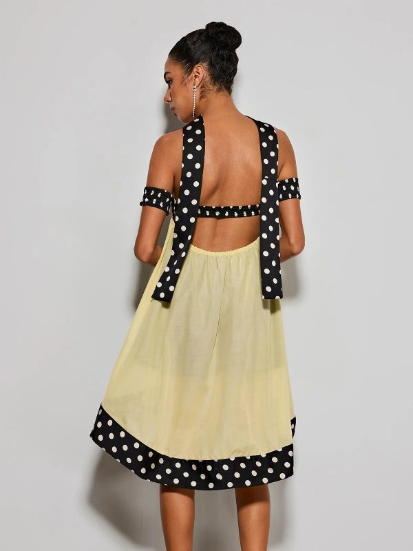 velvandis off shoulder dot mini dress 16