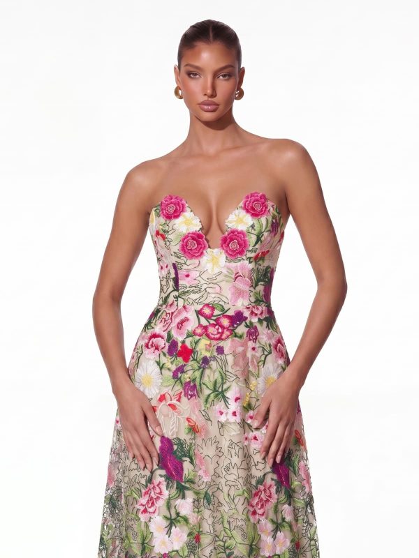 vernis flower embroidered maxi dress 13