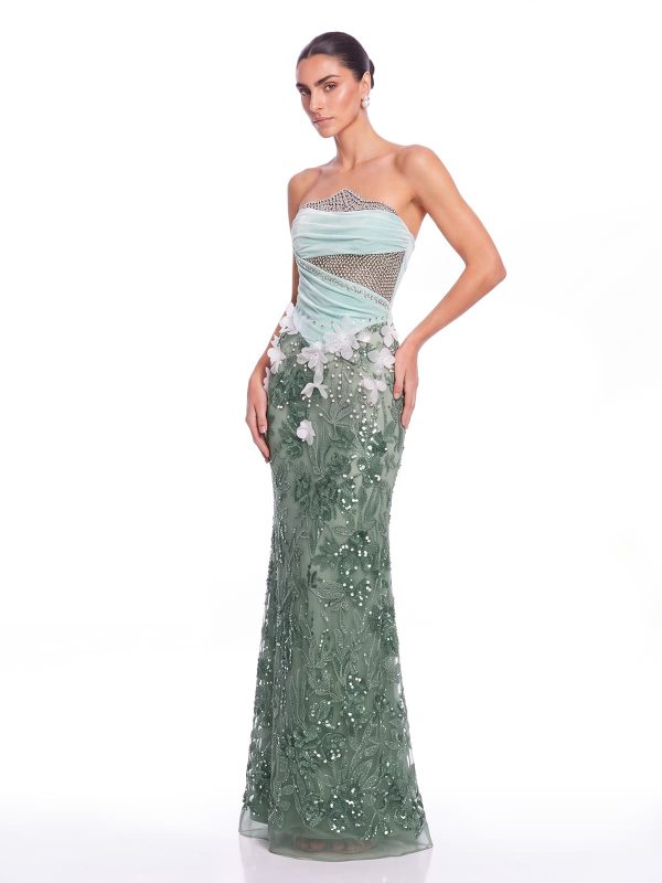 worelia strapless crystal sequin maxi dress 13