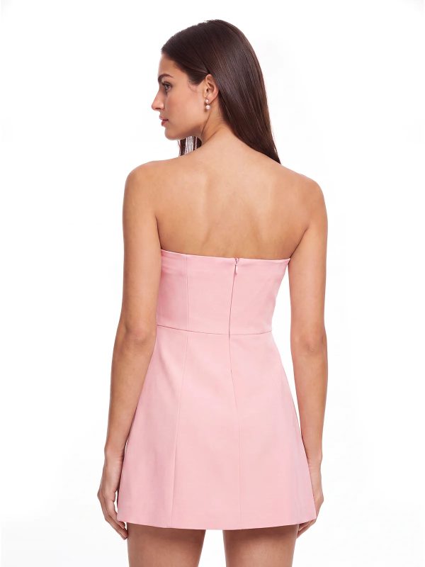 zalerix strapless flower mini dress 14