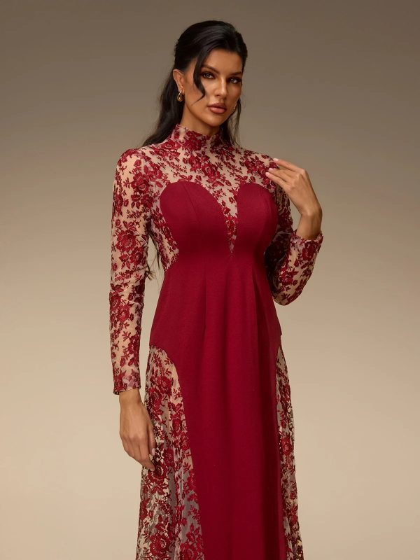 zarelo mesh floral maxi dress 13
