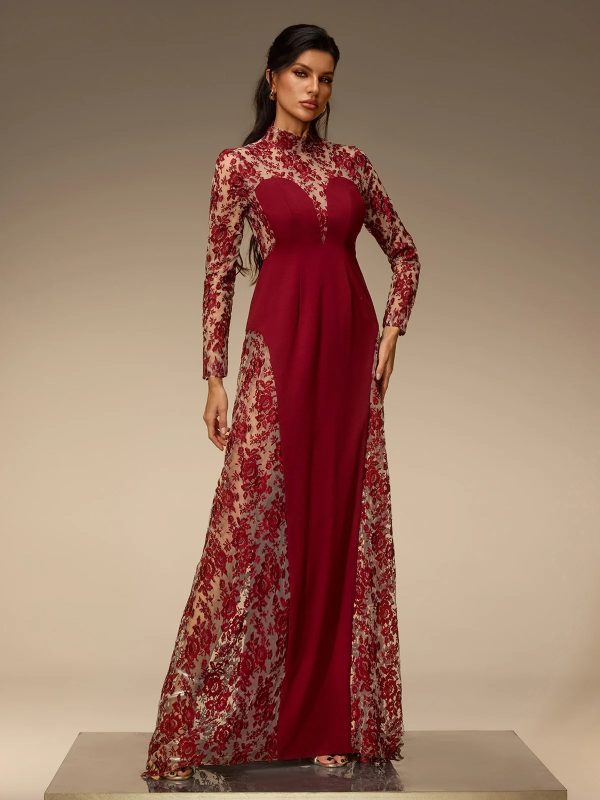 zarelo mesh floral maxi dress 14
