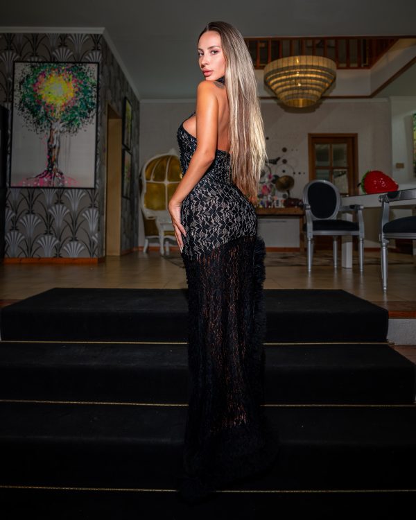 almund asymmetric cutout lace maxi dress 16