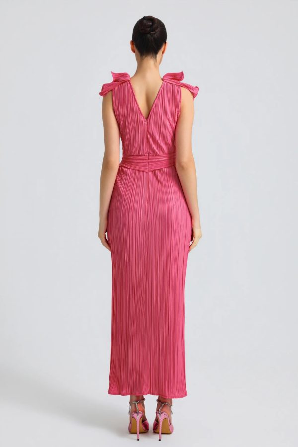 andrijana pleated ruffle twist maxi dress 16