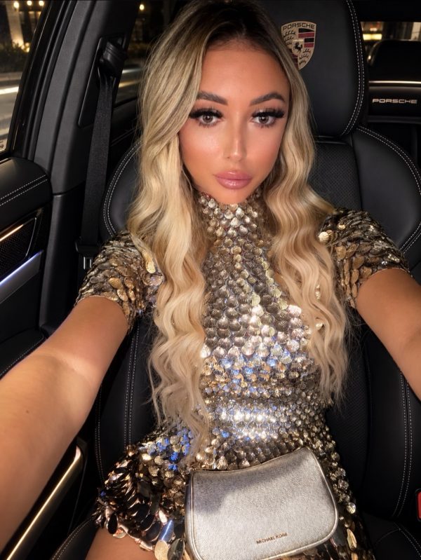 ayla sequin mini dress in gold silver 32